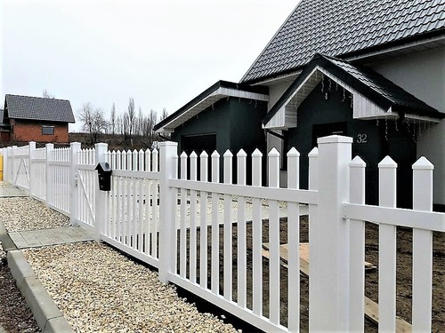 Kunststoffzaun weiß - weiß,