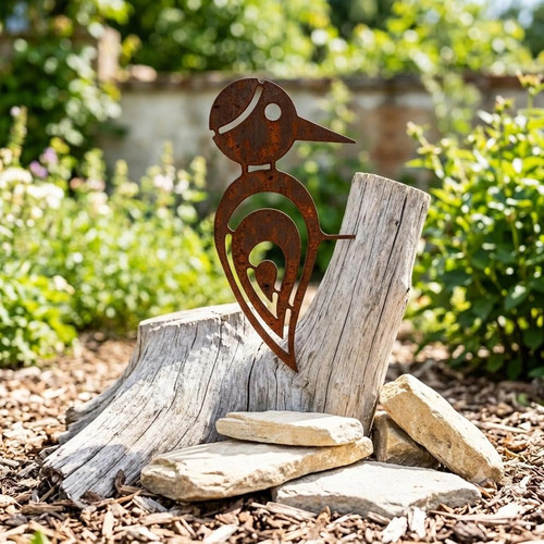 Edelrost specht gartendeko - specht,