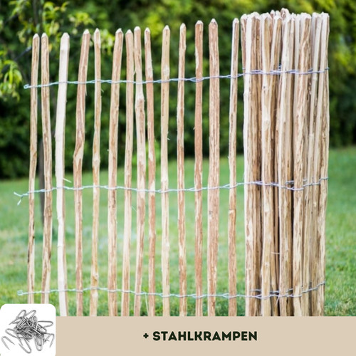 Staketenzaun haselnuss holz - haselnuss, |